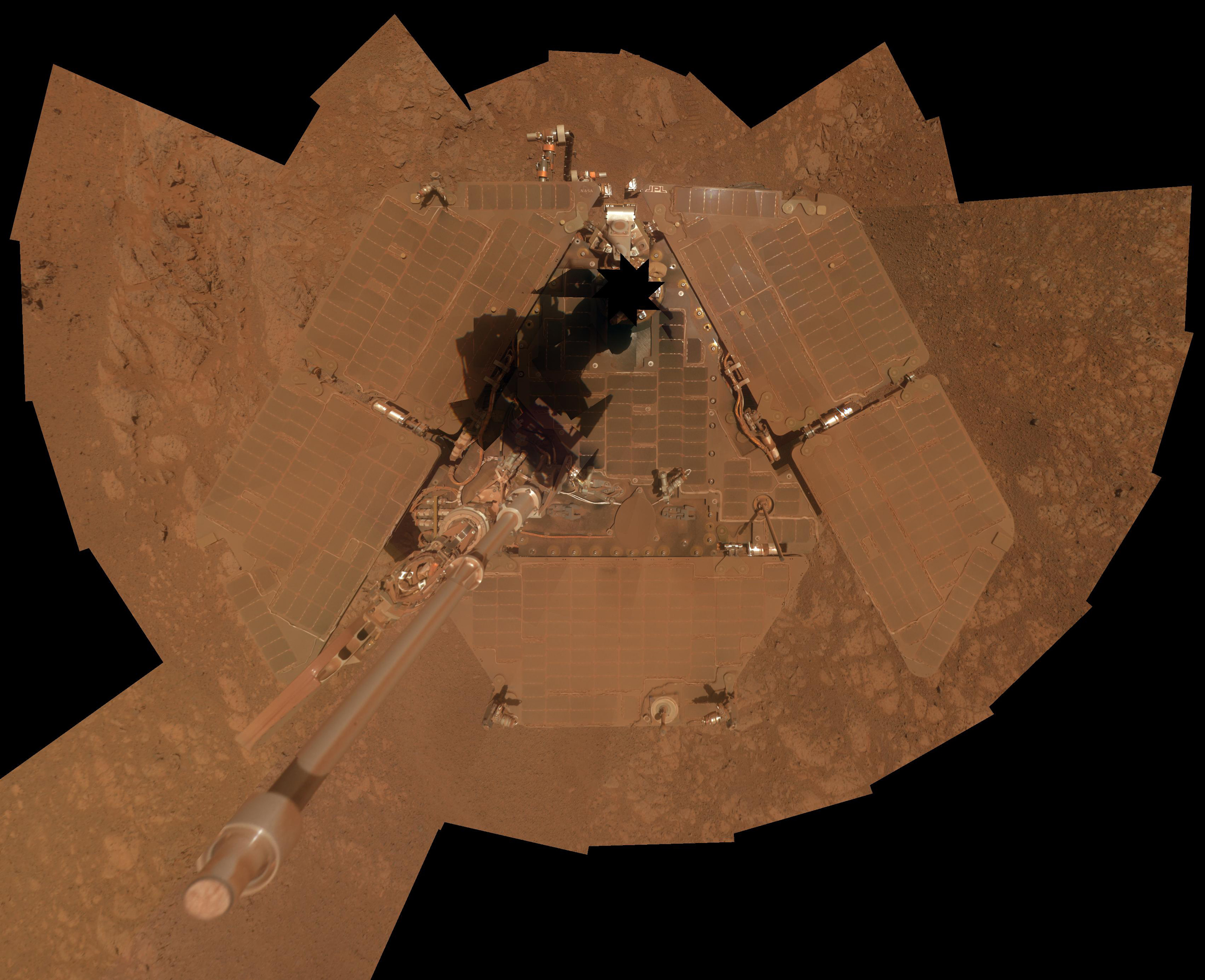 Solar panels on Mars - very dusty
