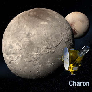Artist's rendering of Charon and New Horizon