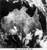 Nimbus III view of Australia from 1969.