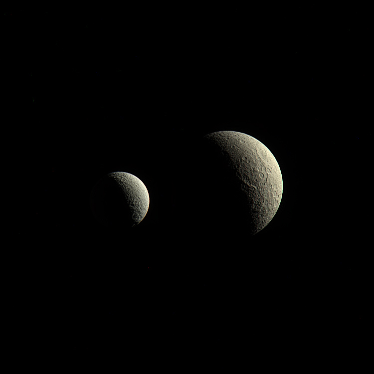 Rhea and Tethys