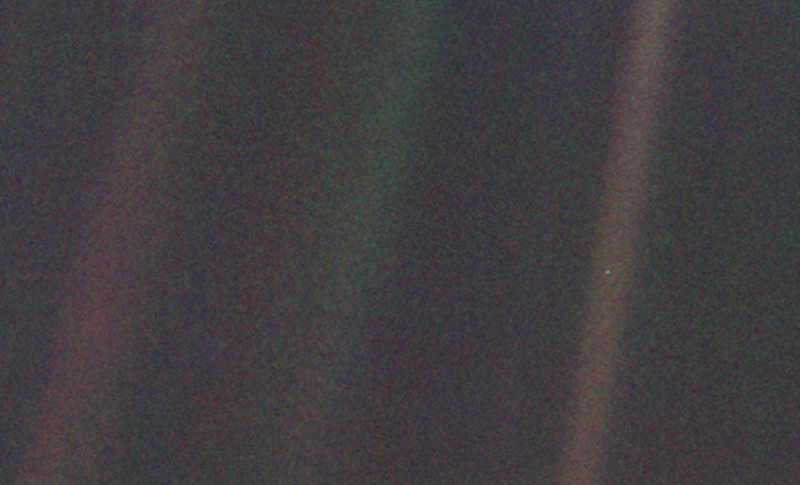 Image was taken by NASA's Voyager 1 spacecraft from a distance of almost 4 billion miles from Earth.